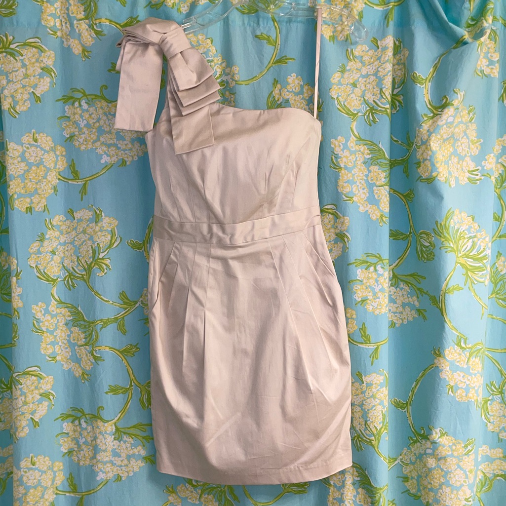 French Connection Nwt Bow 1-Shoulder Dress - Size 0